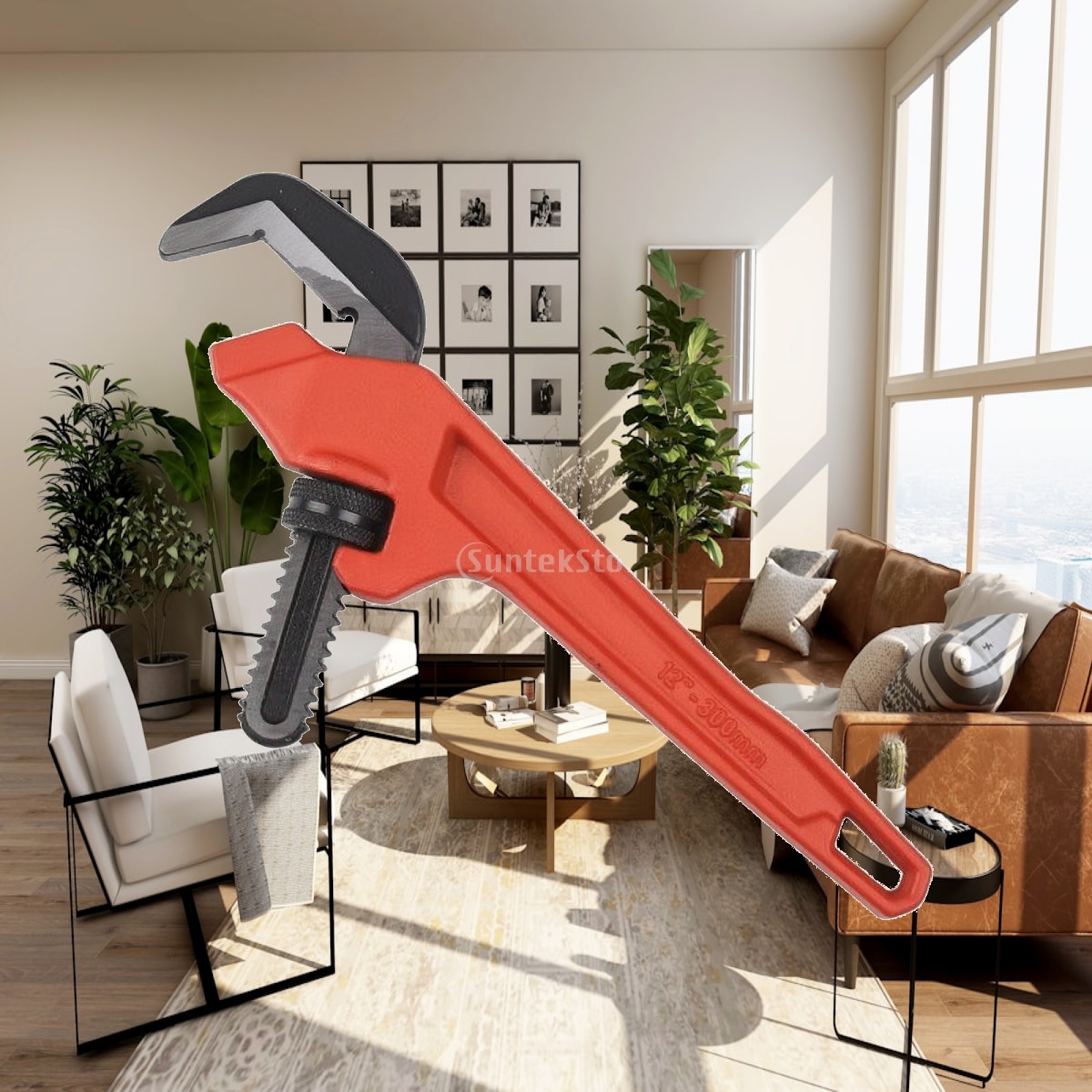 Tools Workshops - 六角パイプレンチ、調整可能なレンチ、鋸歯状のジョー付きツール、狭い場所での使用に適した薄型レンチ、配管工、配管作業、ワークショップ向け