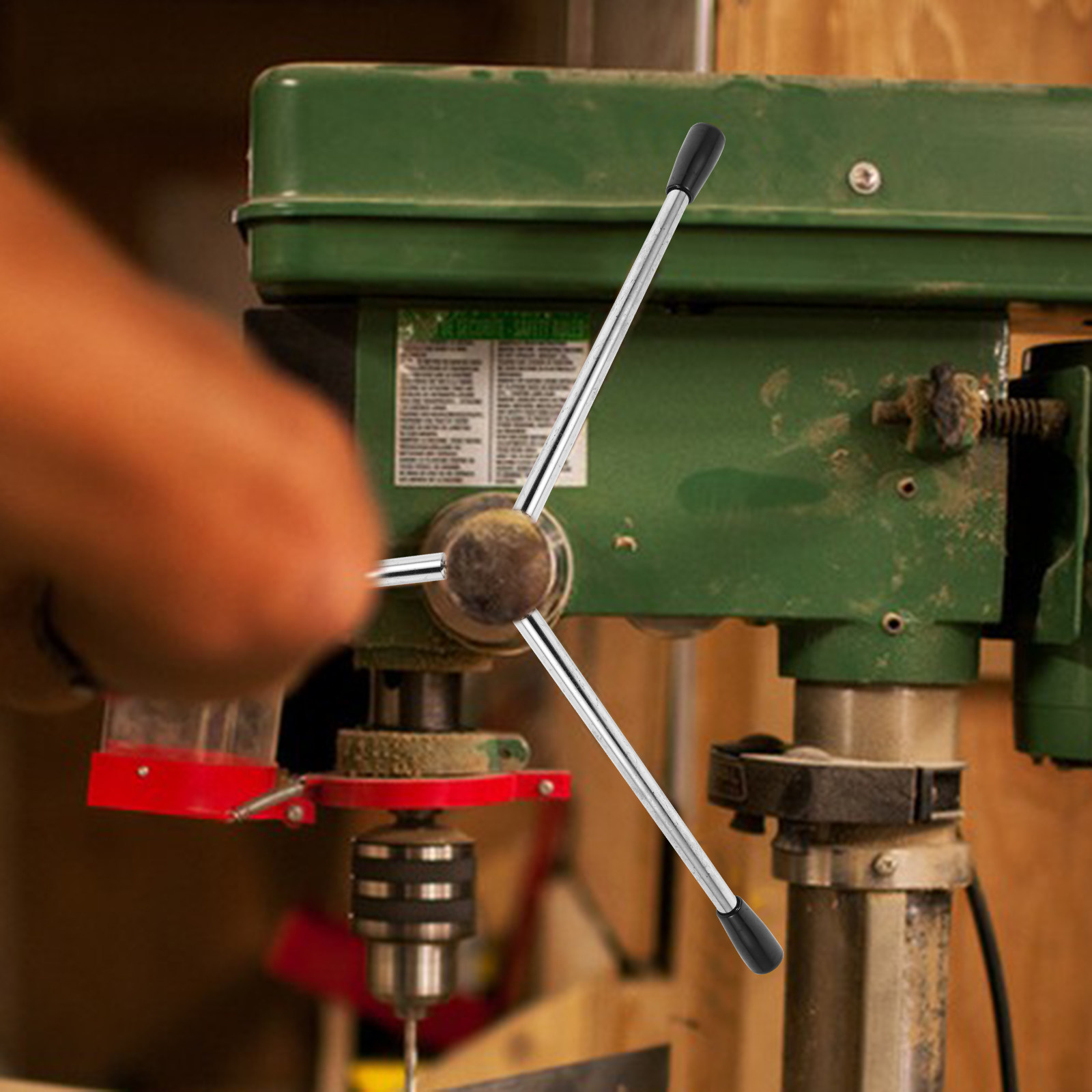 Drill Press Bench - 2 個のベンチドリルハンドル M8 回転クランククランプハンドル精密ネジ付きマシンハンドホイールグリップドリルプレス機用