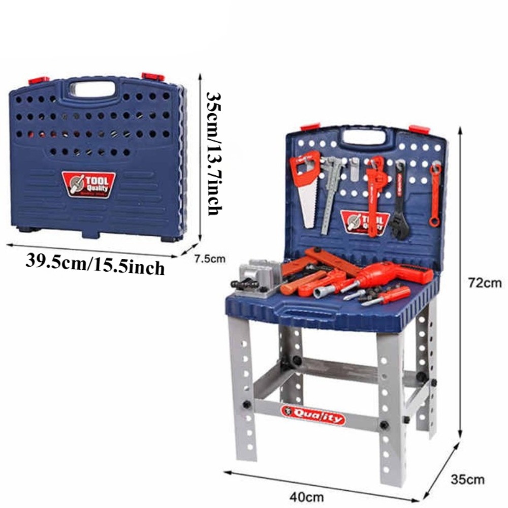 子供用おもちゃツールワークベンチ、リアルなツールと電動ドリル - Tools Workshop For Kids のレビューと価格
