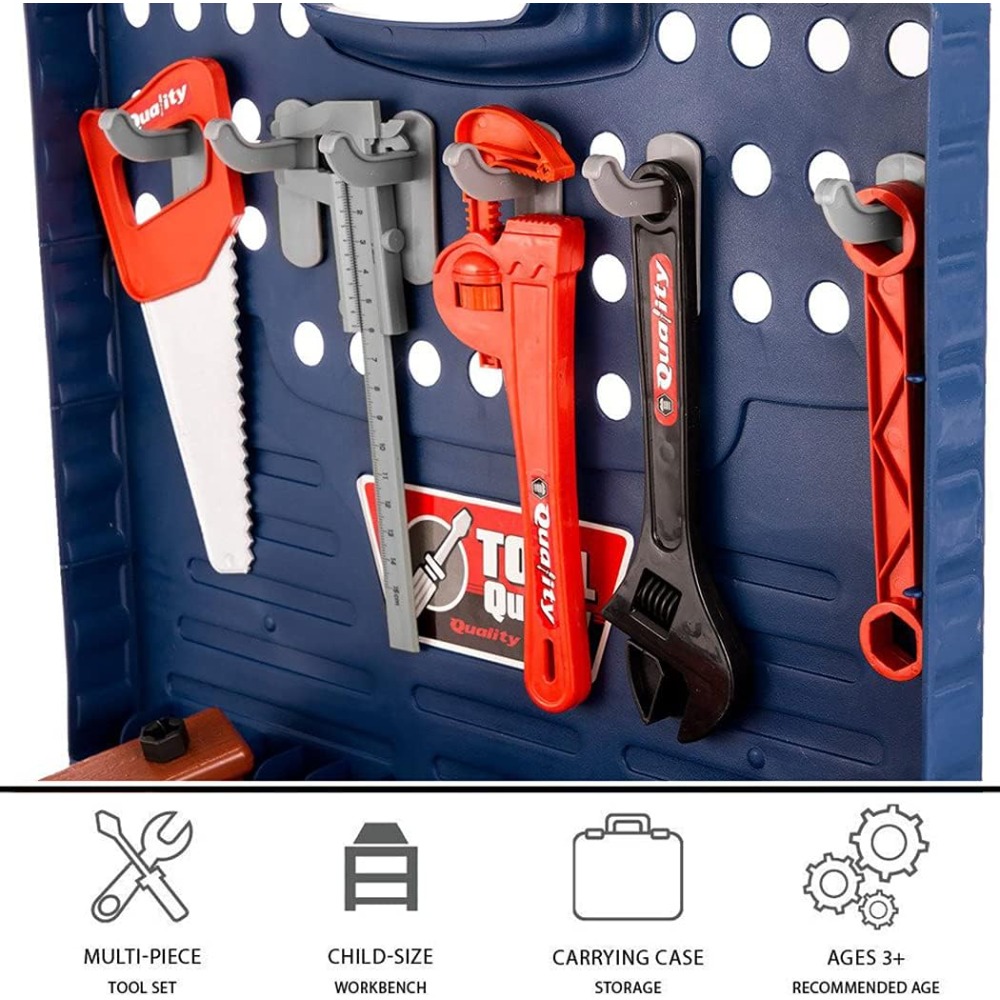 子供用おもちゃツールワークベンチ、リアルなツールと電動ドリル - Tools Workshop For Kids のレビューと価格