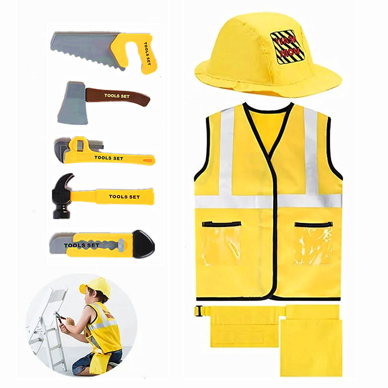 3-6Y 子供建設作業員コスチューム幼児労働者キャリアドレス - Tools Workshop For Kids のレビューと価格
