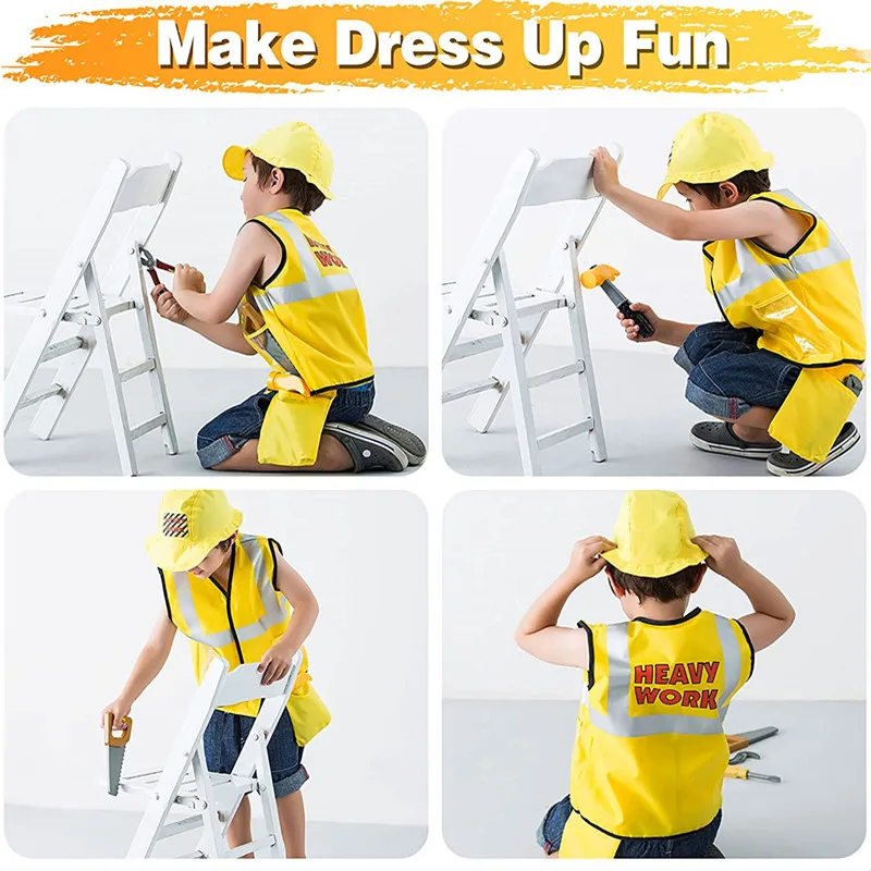 3-6Y 子供建設作業員コスチューム幼児労働者キャリアドレス - Tools Workshop For Kids のレビューと価格