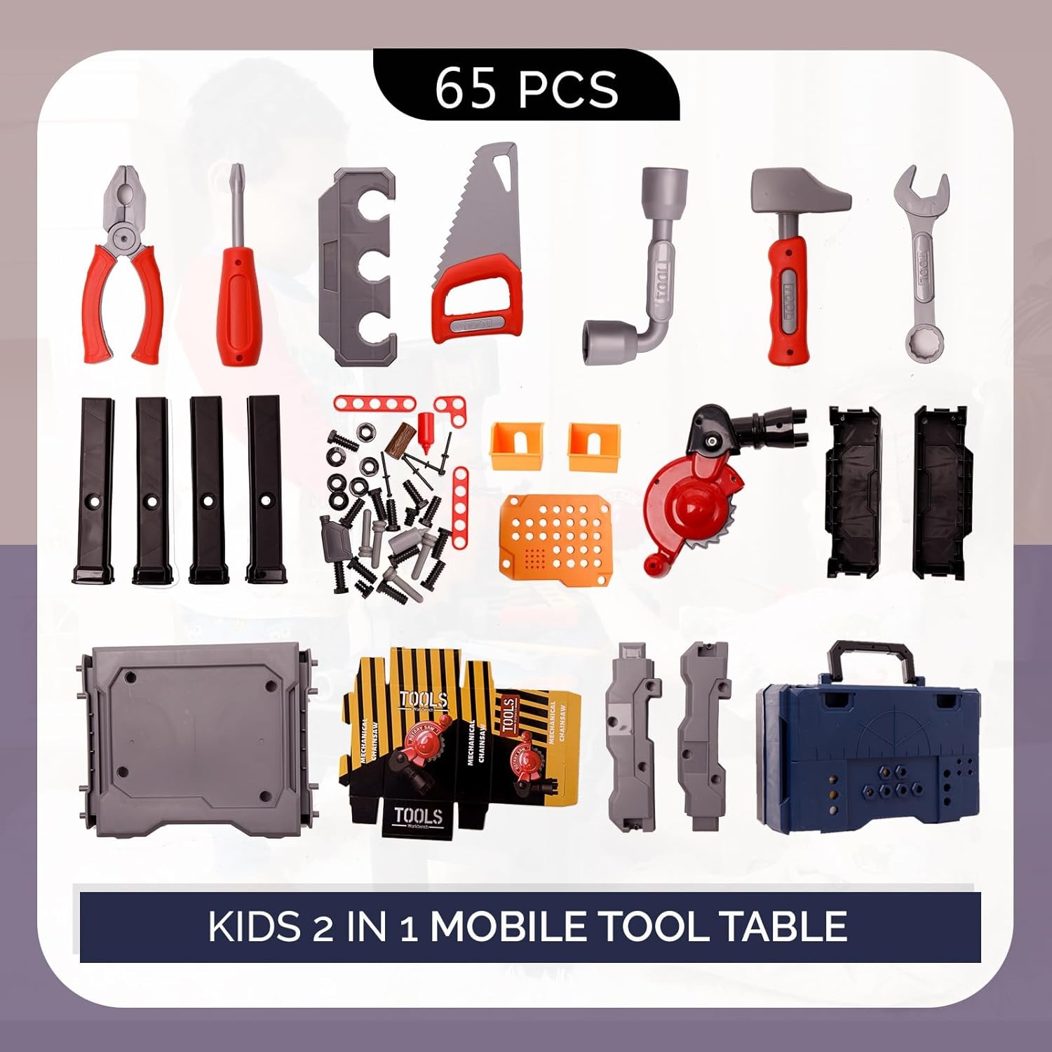 65 個キッズツールベンチセットごっこ遊び建設ワークベンチお - Tools Workshop For Kids のレビューと価格