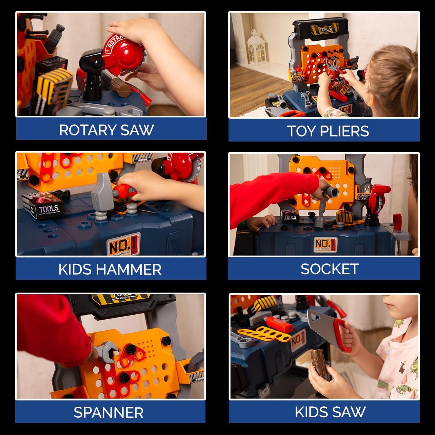 65 個キッズツールベンチセットごっこ遊び建設ワークベンチお - Tools Workshop For Kids のレビューと価格
