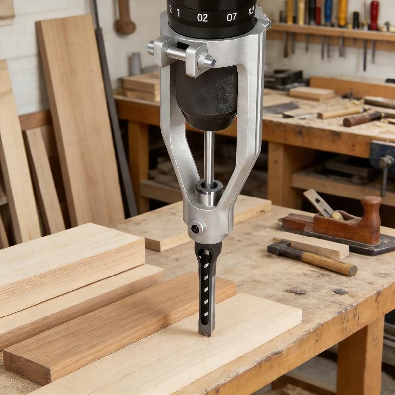 高精度角穴ドリルガイドアルミ角穴ドリルビットアダプタベンチド - Drill Press Bench のレビューと価格