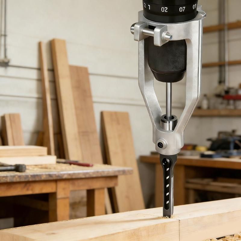 高精度角穴ドリルガイドアルミ角穴ドリルビットアダプタベンチド - Drill Press Bench のレビューと価格