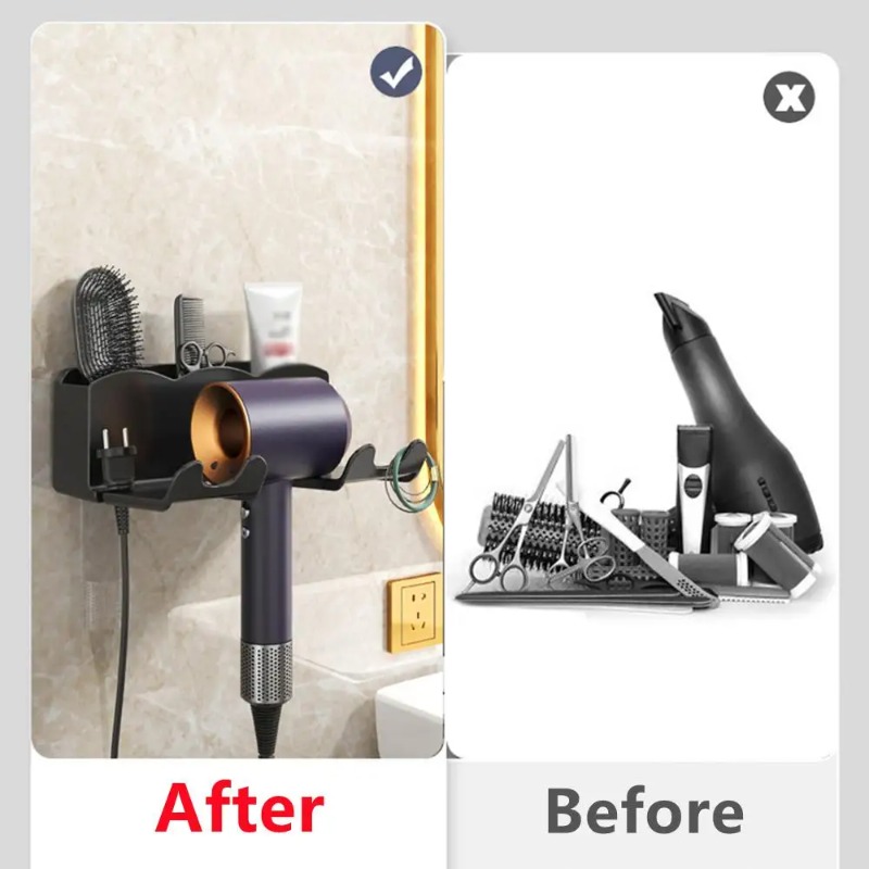 1pc浴室棚乾燥機クレードル壁棚ヘアドライヤーホルダーシャワ - Workshop Tools On Wall のレビューと価格