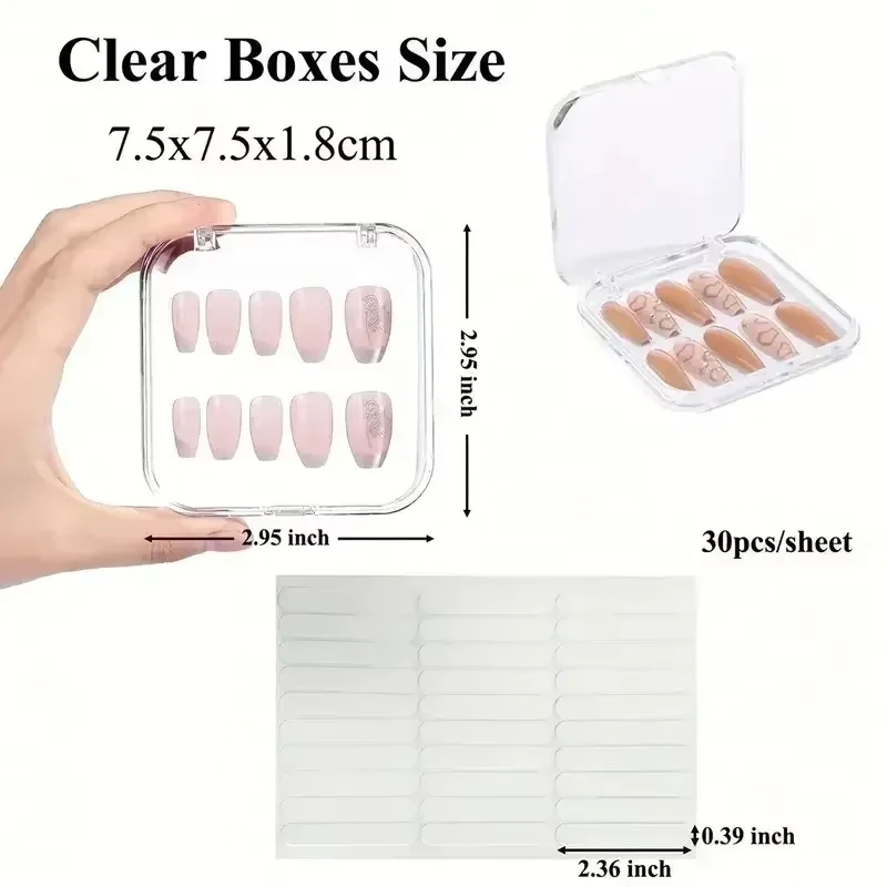 10 個のプレスオンネイル収納アクリルボックス粘着シート付き - Tool Chest Cabinet のレビューと価格