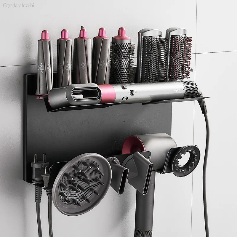 ダイソンエアラップ壁掛け式シェルフドライヤーとヘアカーラー収 - Workshop Tools On Wall のレビューと価格